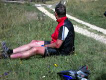 Sturzbruder Bluhu nach seinem 2. Stunt